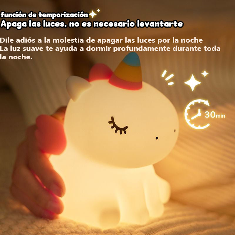 Unicornio Brillante - Luz Nocturna de Unicornio Arcoíris